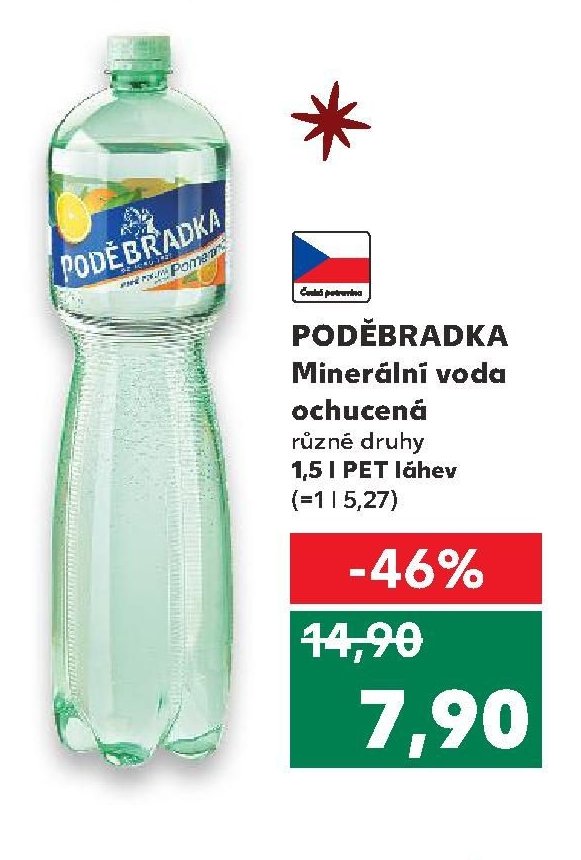 PODĚBRADKA Minerální voda ochucená