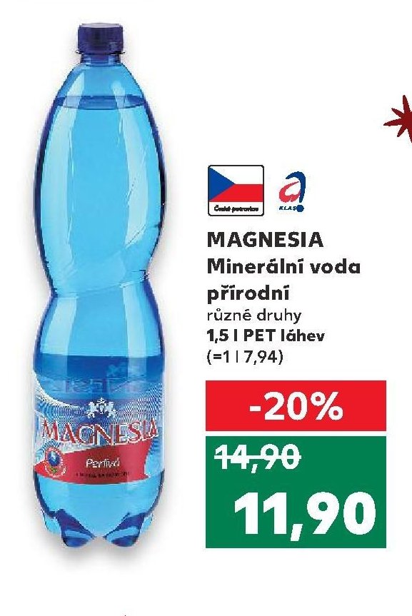 MAGNESIA Minerální voda přírodní