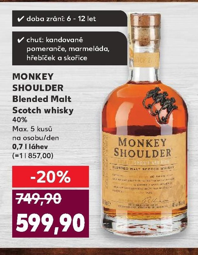 MONKEY SHOULDER Blended Malt Scotch whisky