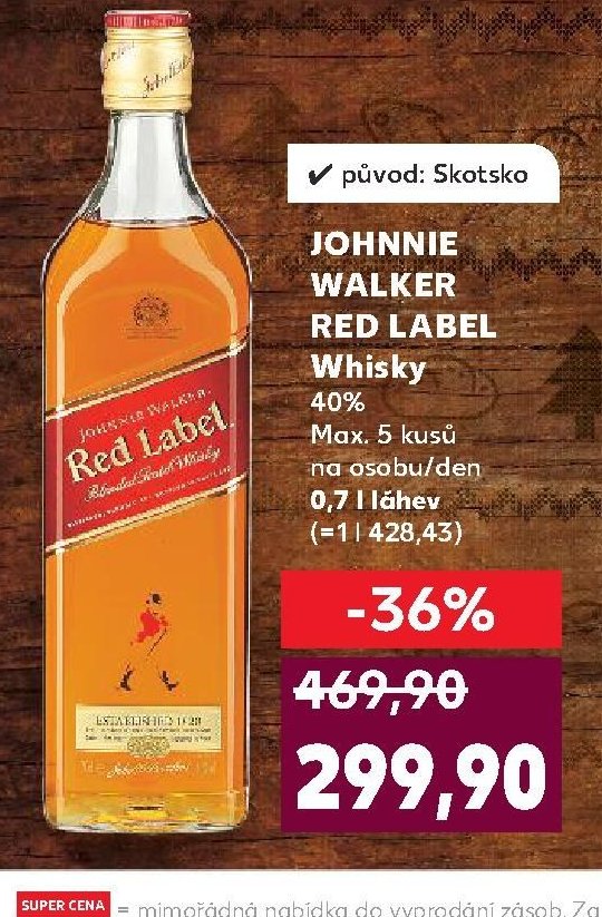 JOHNNIE WALKER RED LABEL Whisky