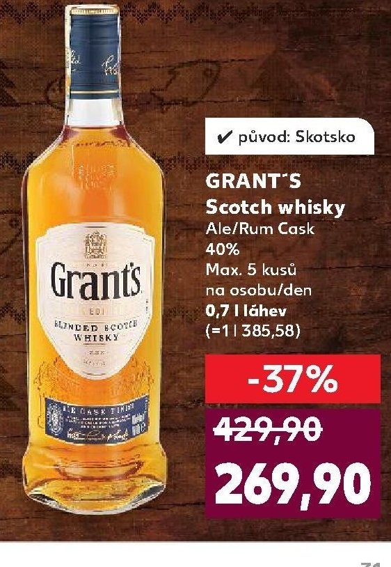 GRANT'S SCOTCH whisky