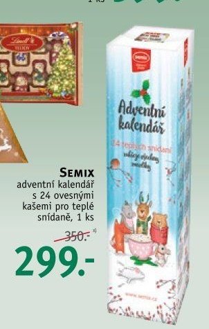 SEMIX adventní kalendář s 24 ovesnými kašemi pro teplé snídaně