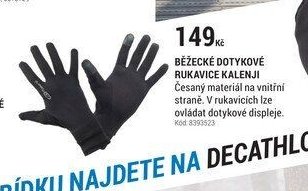 BĚŽECKÉ DOTYKOVÉ RUKAVICE KALENJI