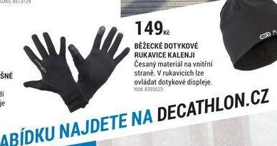 BĚŽECKÉ DOTYKOVÉ RUKAVICE KALENJI