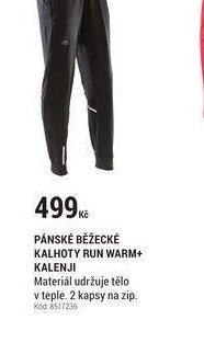 PÁNSKÉ BĚŽECKÉ KALHOTY RUN WARM+ KALENJI