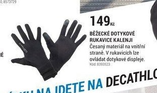BĚŽECKÉ DOTYKOVÉ RUKAVICE KALENJI
