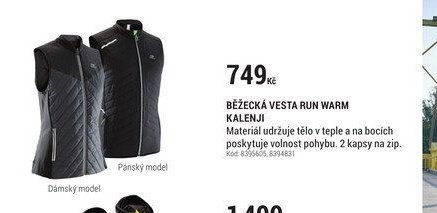 BĚŽECKÁ VESTA RUN WARM KALENJI