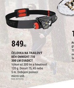 ČELOVKA NA TRAILOVÝ BĚH ONNIGHT 710 300 LM EVADICT