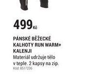 PÁNSKÉ BĚŽECKÉ KALHOTY RUN WARM+ KALENJI