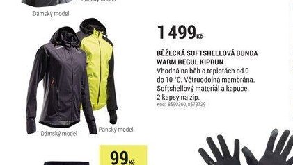BĚŽECKÁ SOFTSHELLOVÁ BUNDA WARM REGUL KIPRUN