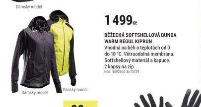BĚŽECKÁ SOFTSHELLOVÁ BUNDA WARM REGUL KIPRUN