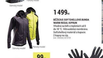 BĚŽECKÁ SOFTSHELLOVÁ BUNDA WARM REGUL KIPRUN