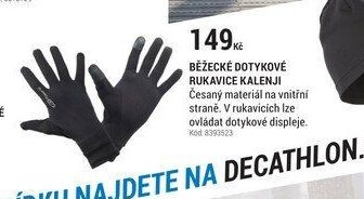 BĚŽECKÉ DOTYKOVÉ RUKAVICE KALENJI