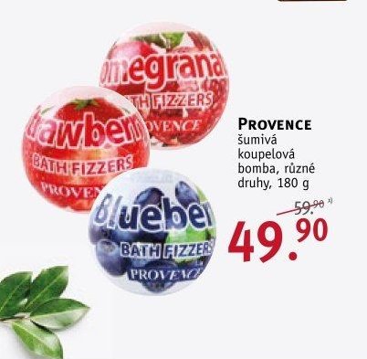PROVENCE šumivá koupelová bomba, různé druhy, 180 g - ROSSMANN drogerie aktualniletaky.eu