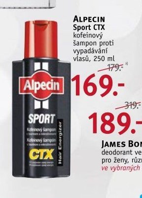 ALPECIN Sport CTX kofeinový šampon proti vypadávání vlasů, 250 ml