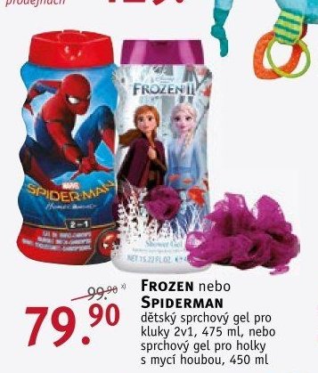 FROZEN nebo SPIDERMAN dětský sprchový gel