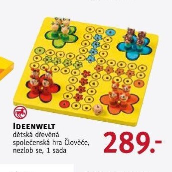 IDEENWELT dětská dřevěná společenská hra Člověče, nezlob se