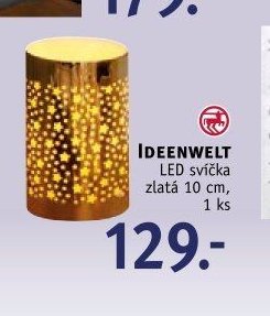 IDEENWELT LED svíčka zlatá