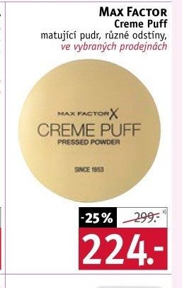 MAX FACTOR Creme Puff - ROSSMANN drogerie aktualniletaky.eu