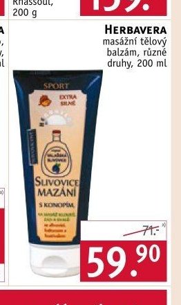 Herbavera masážní tělový balzám - ROSSMANN drogerie aktualniletaky.eu