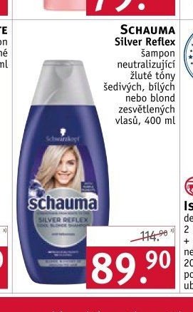 Schauma Silver Reflex šampon neutralizující žluté tóny šedivých, bílých nebo blond zesvětlených vlasů, 400 ml