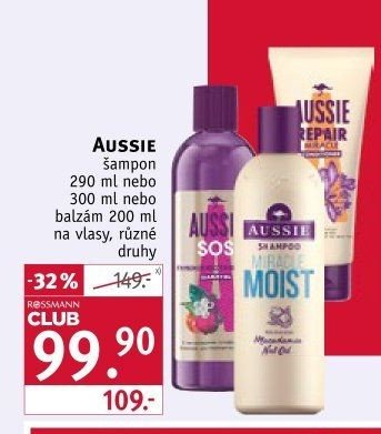 AUSSIE šampon 290 ml nebo 300 ml nebo balzám 200 ml na vlasy, různé druhy