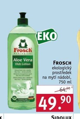 FROSCH ekologický prostředek na mytí nádobí, 750 ml