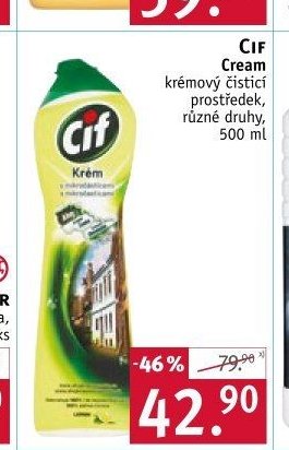 CIF Cream krémový čistící prostředek, různé druhy, 500 ml