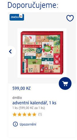 dmBio adventní kalendář, 1 ks - dm drogerie aktualniletaky.eu