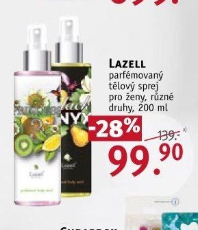 LAZELL parfémovaný tělový sprej pro ženy, různé druhy, 200 ml