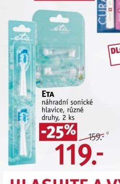 ETA náhradní sonické hlavice, různé druhy, 2 ks