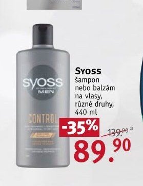 Syoss šampon nebo balzám na vlasy, různé druhy, 440 ml