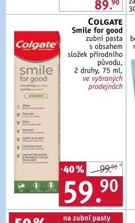COLGATE Smile for good zubní pasta