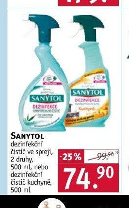 Sanytol dezinfekční čistič ve spreji