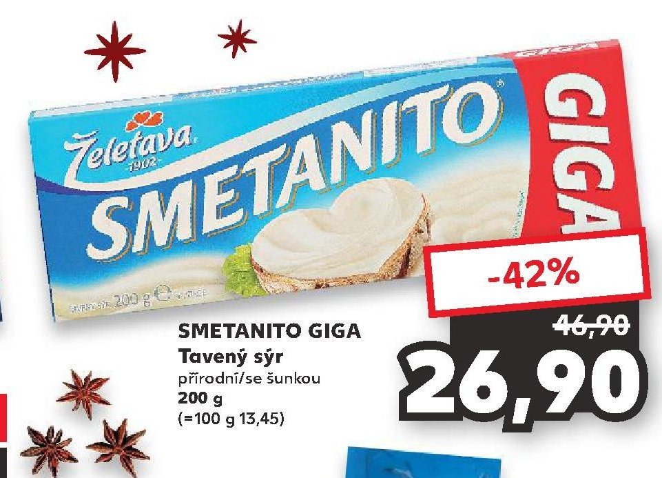 SMETANITO GIGA Tavený sýr 200 g