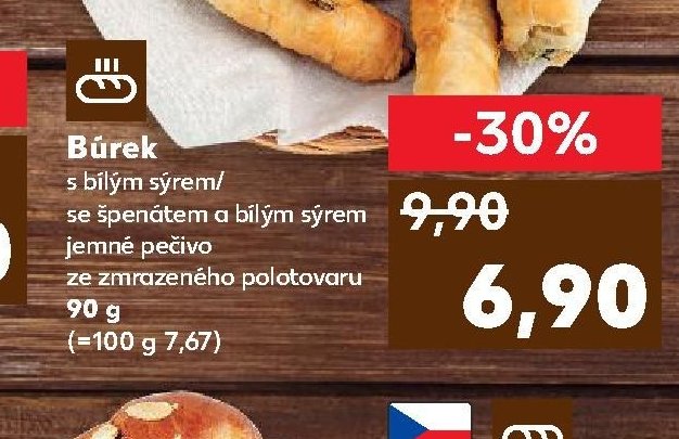 Bůrek s bílým sýrem / se špenátem a bílým sýrem