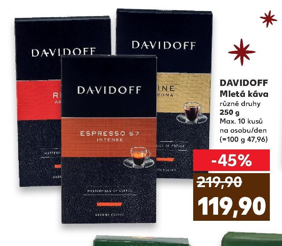 DAVIDOFF Mletá káva 250 g