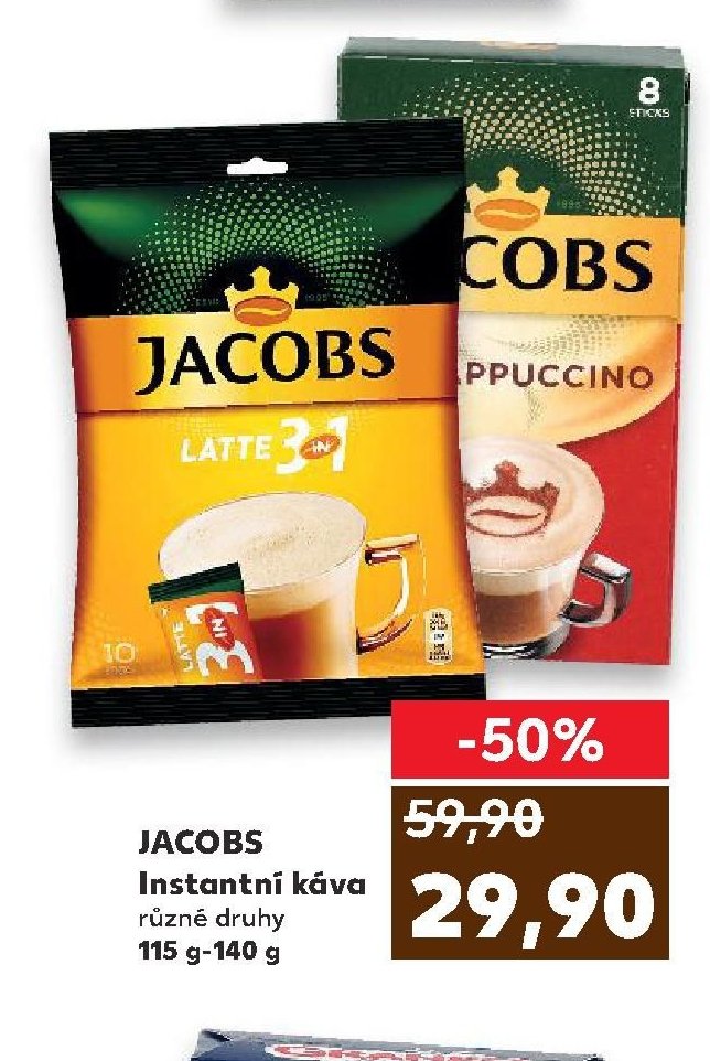 JACOBS Instantní káva 115 g-140 g
