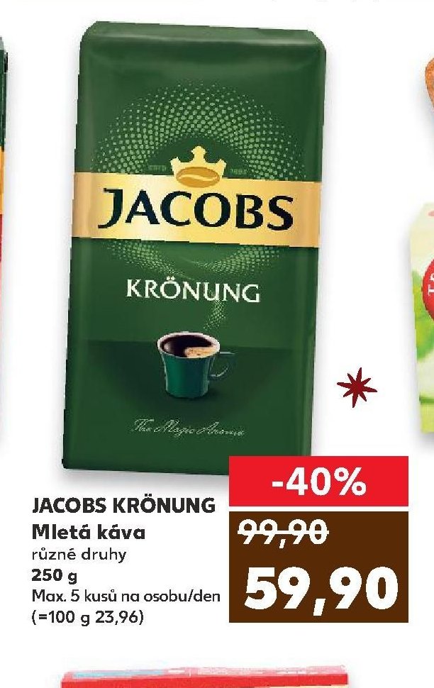 JACOBS KRÖNUNG Mletá káva 250 g