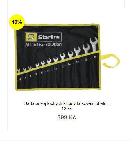 Sada očkoplochých klíčů v látkovém obalu - 12 ks