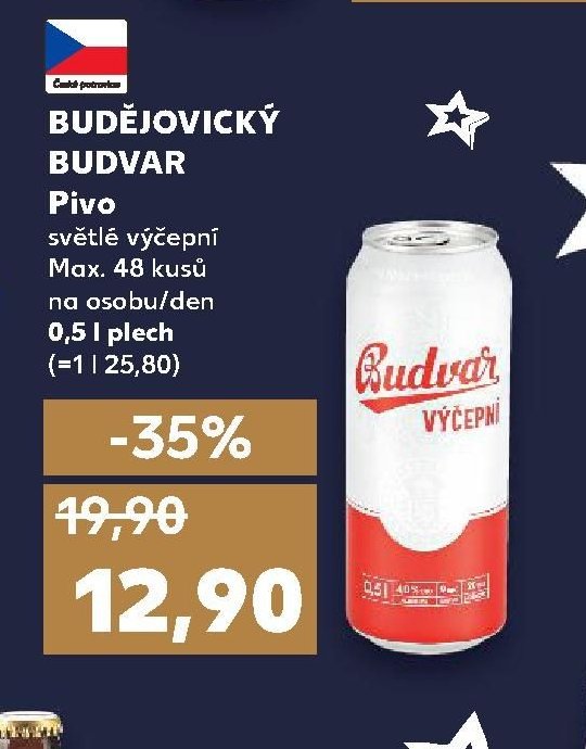 BUDĚJOVICKÝ BUDVAR Pivo