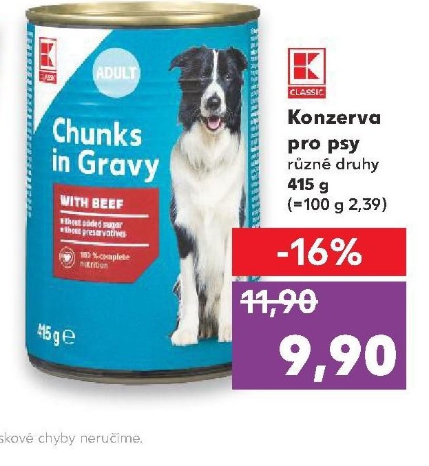 Konzerva pro psy různé druhy 415 g