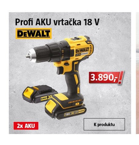 Profi AKU vrtačka 18 V DEWALT