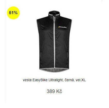 vesta EasyBike Ultralight, černá, vel.XL