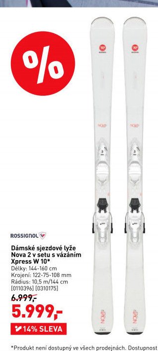 Dámské sjezdové lyže Nova 2 v setu s vázáním Xpress W 10*
