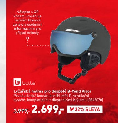 Lyžařská helma pro dospělé B-Yond Visor