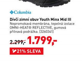 Columbia Youth Minx Mid III Dívčí zimní obuv