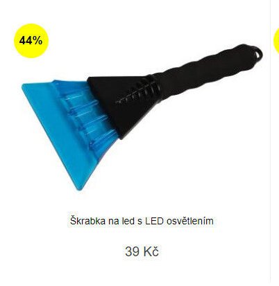 Škrabka na led s LED osvětlením