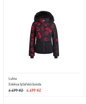 Luhta Enkkua lyžařská bunda