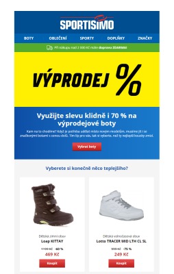 aktuální leták Sportisimo 3.1.2021-8.1.2021